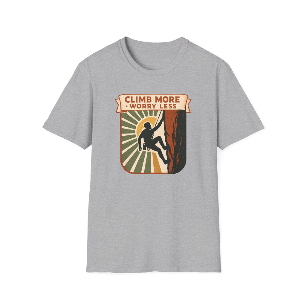Climb More Worry Less/Mountain Climbing Outdoor Tee