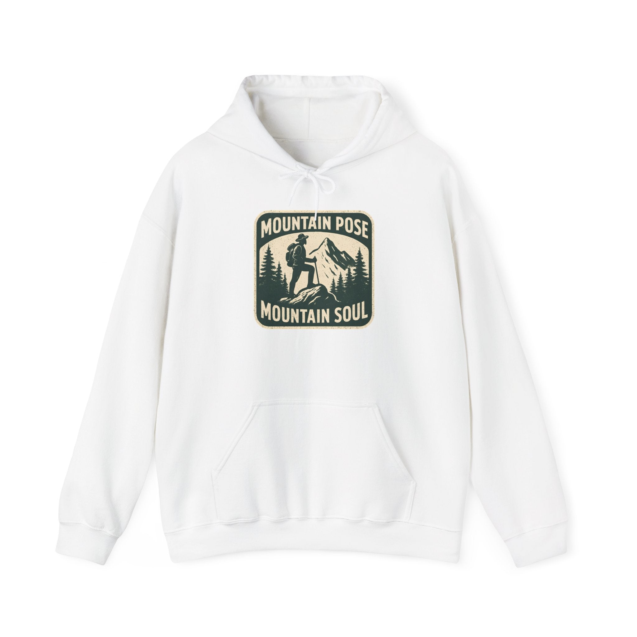 Hoodie — "Mountain Pose, Mountain Soul" Outdoor Hiking Yoga Pullover