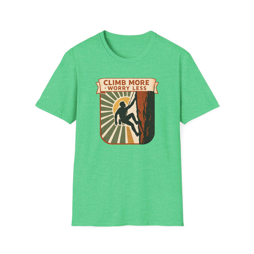 Climb More Worry Less/Mountain Climbing Outdoor Tee