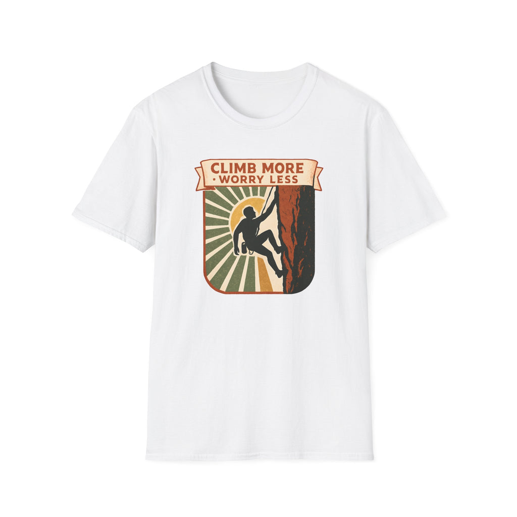 Climb More Worry Less/Mountain Climbing Outdoor Tee