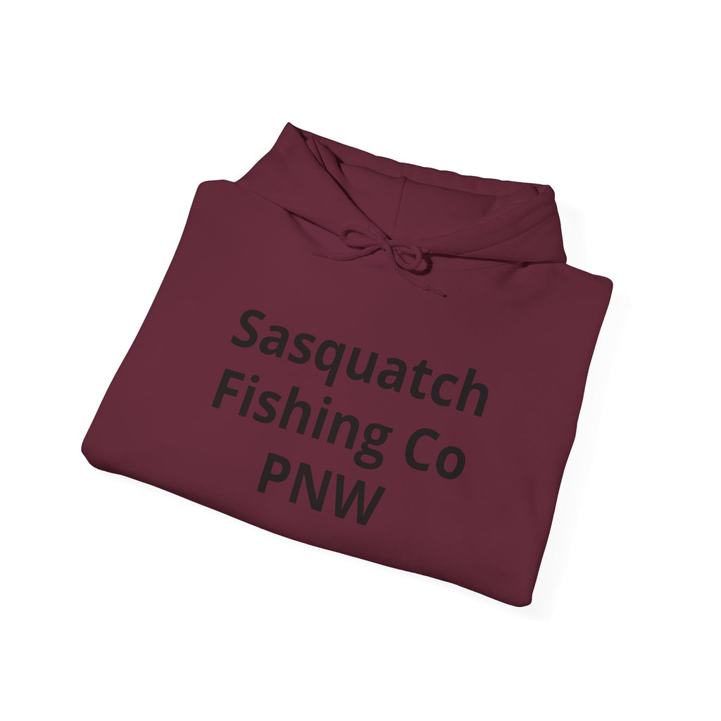 Sasquatch Fishing Co. PNW Hoodie — Pacific Northwest Bigfoot Outdoor Sweatshirt