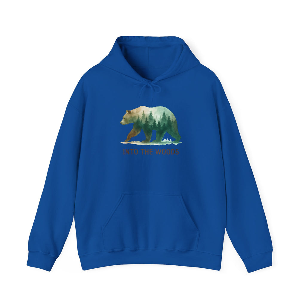 Into the Woods Bear Hoodie — Nature Forest Graphic Hoodie