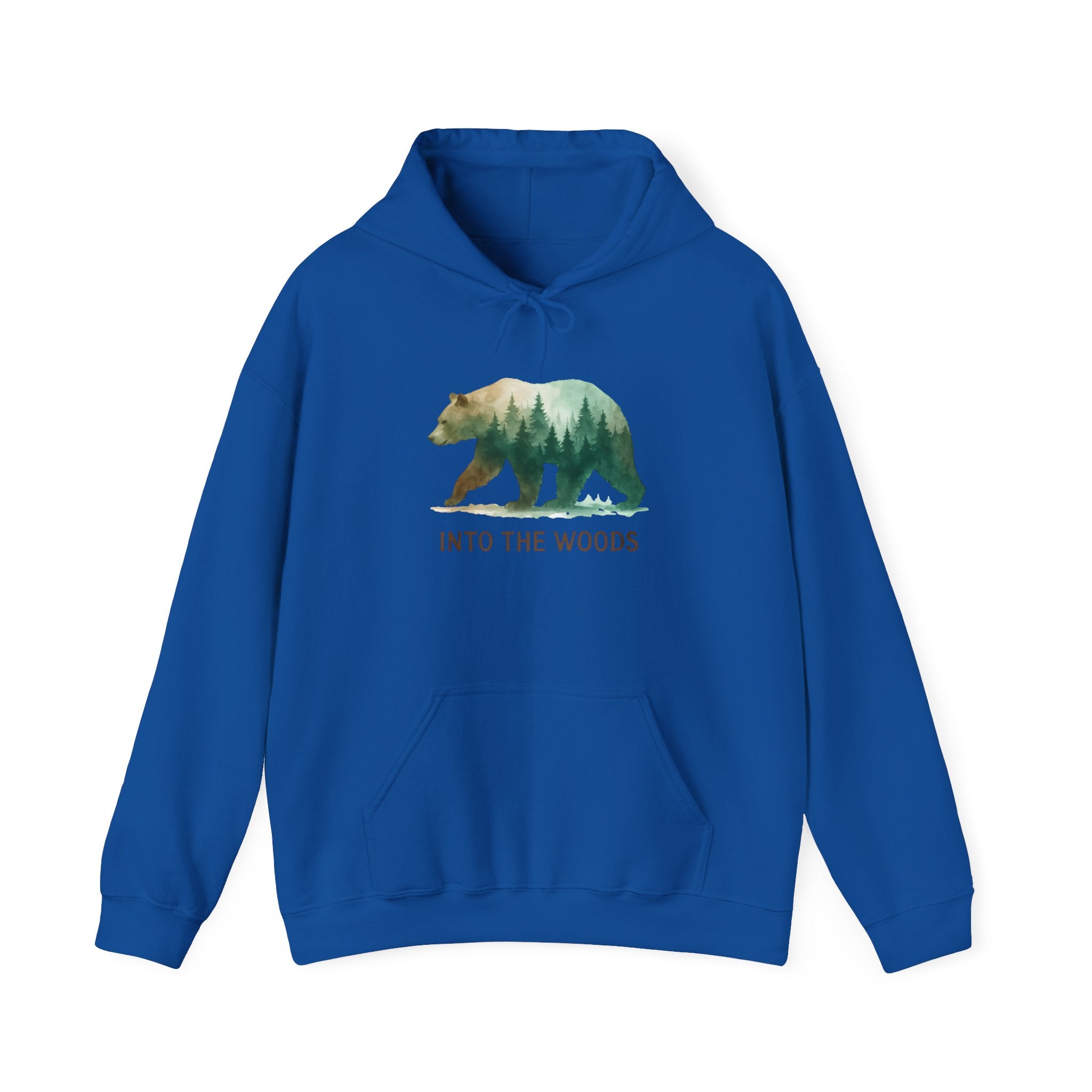 Into the Woods Bear Hoodie — Nature Forest Graphic Hoodie