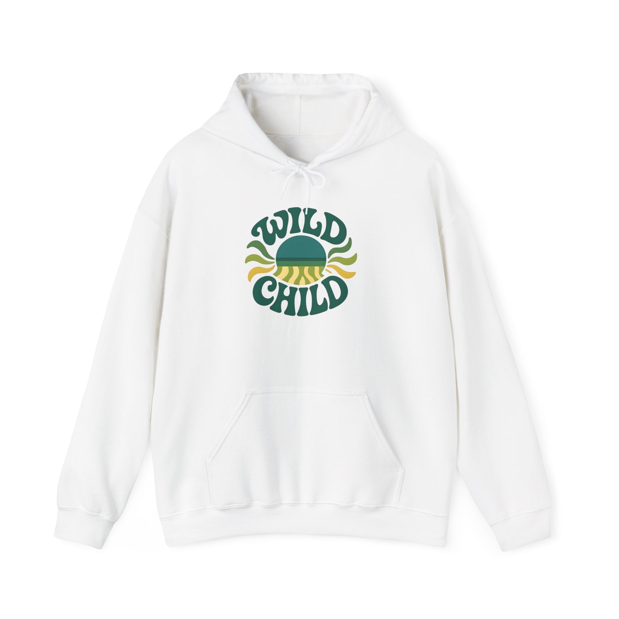 Wild Child Hoodie — Retro Sun Graphic Pullover