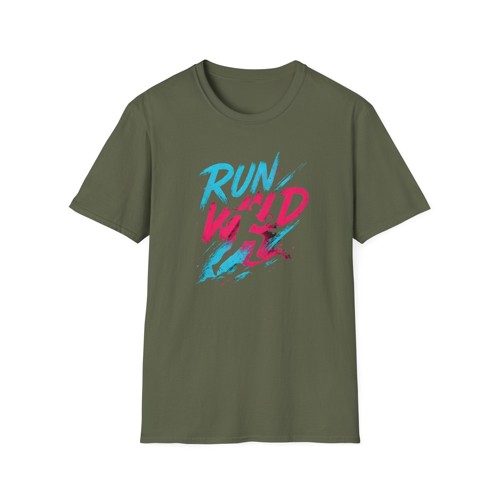 Neon Run Wild Typography T-Shirt
