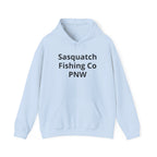 Sasquatch Fishing Co. PNW Hoodie — Pacific Northwest Bigfoot Outdoor Sweatshirt