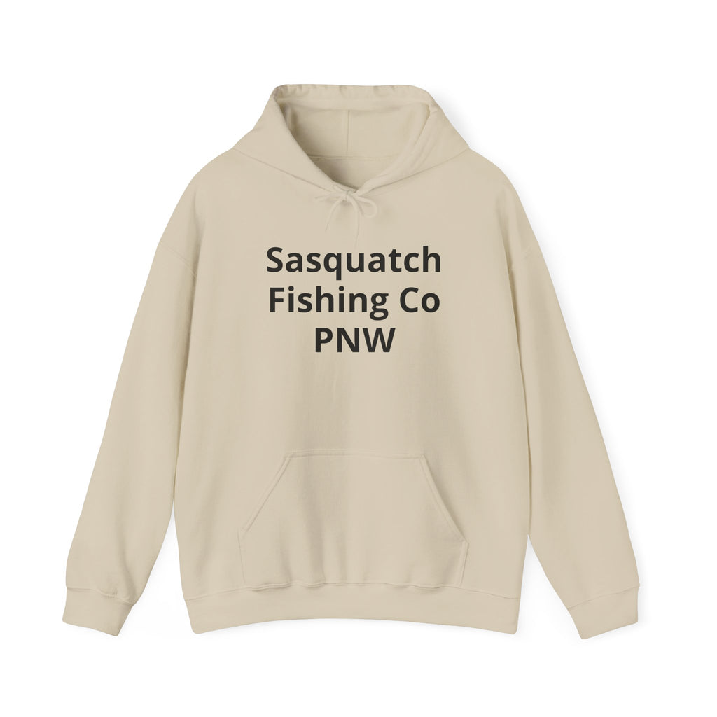 Sasquatch Fishing Co. PNW Hoodie — Pacific Northwest Bigfoot Outdoor Sweatshirt