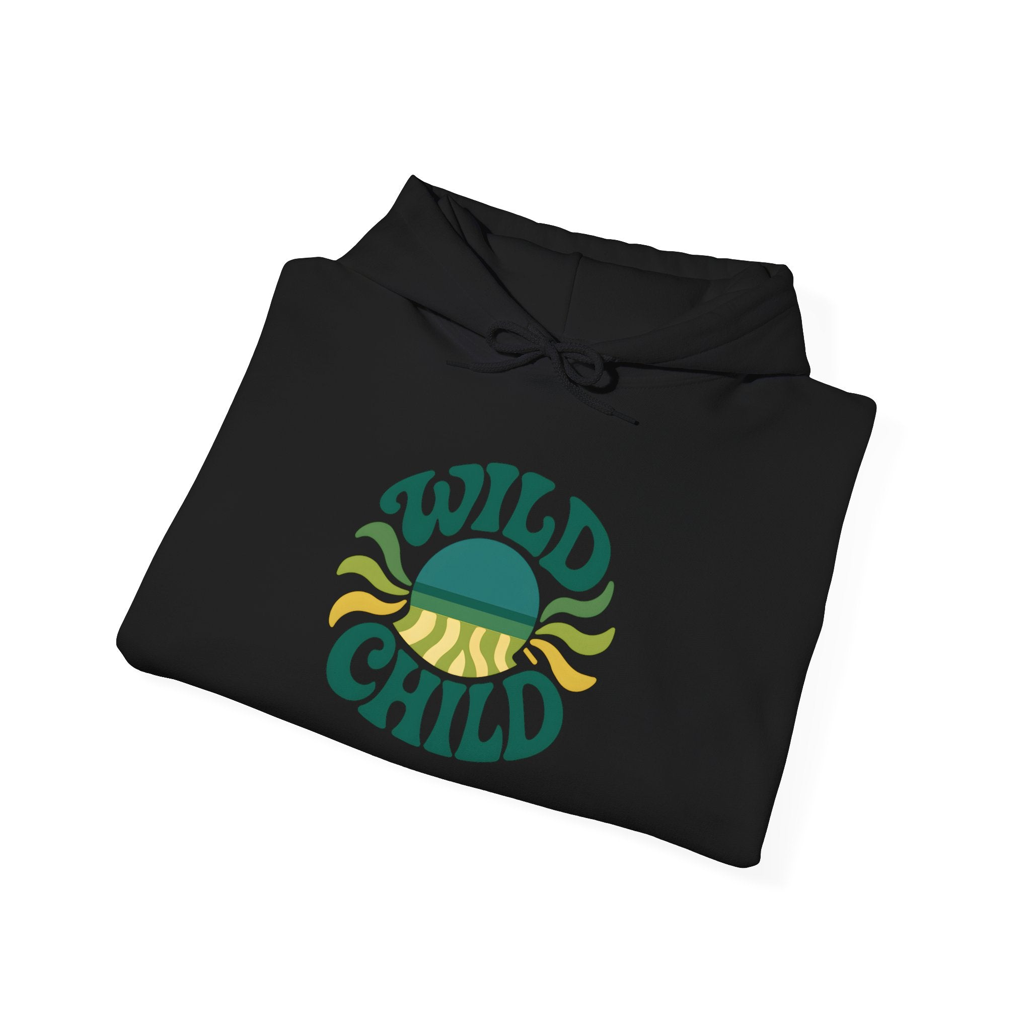 Wild Child Hoodie — Retro Sun Graphic Pullover