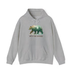 Into the Woods Bear Hoodie — Nature Forest Graphic Hoodie
