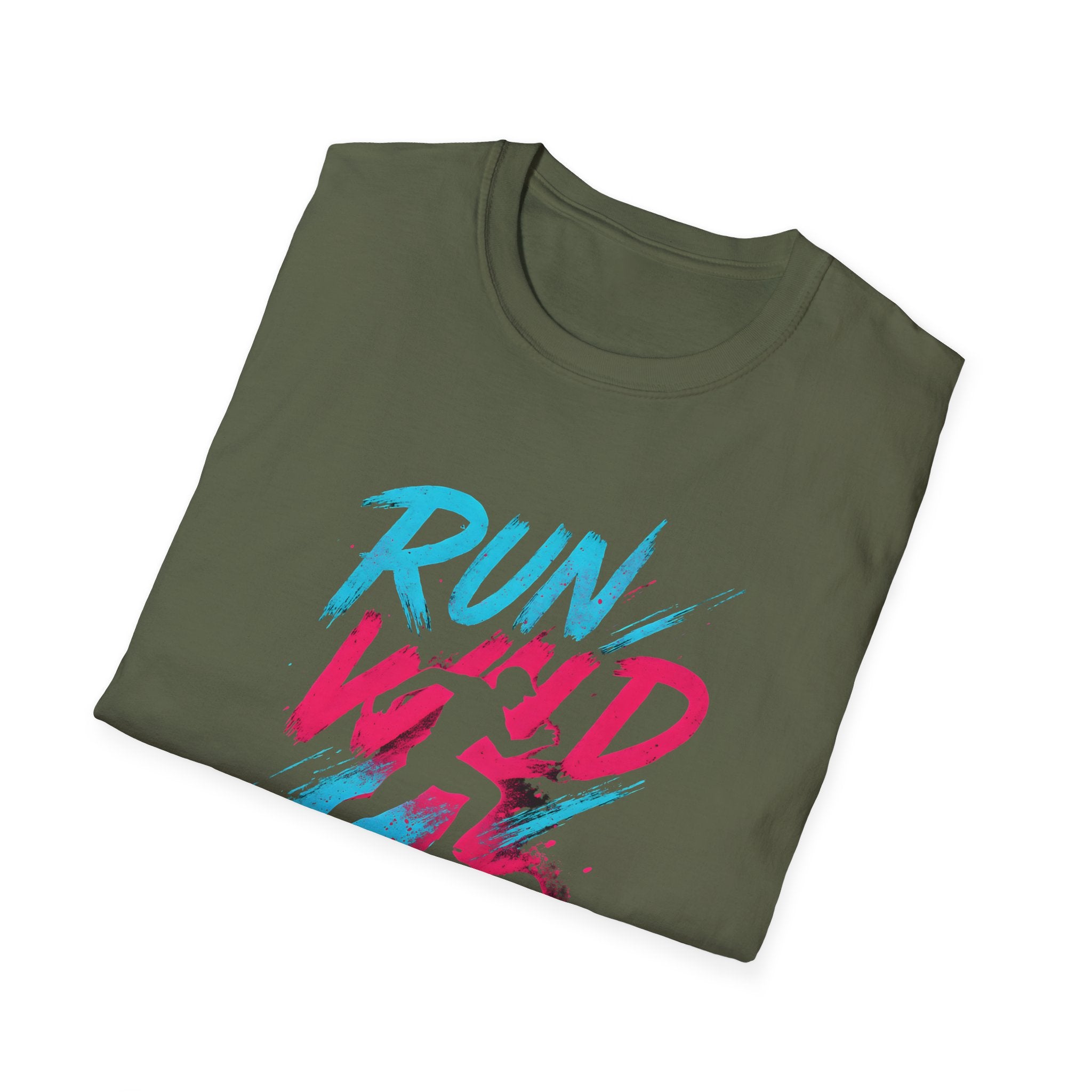 Neon Run Wild Typography T-Shirt