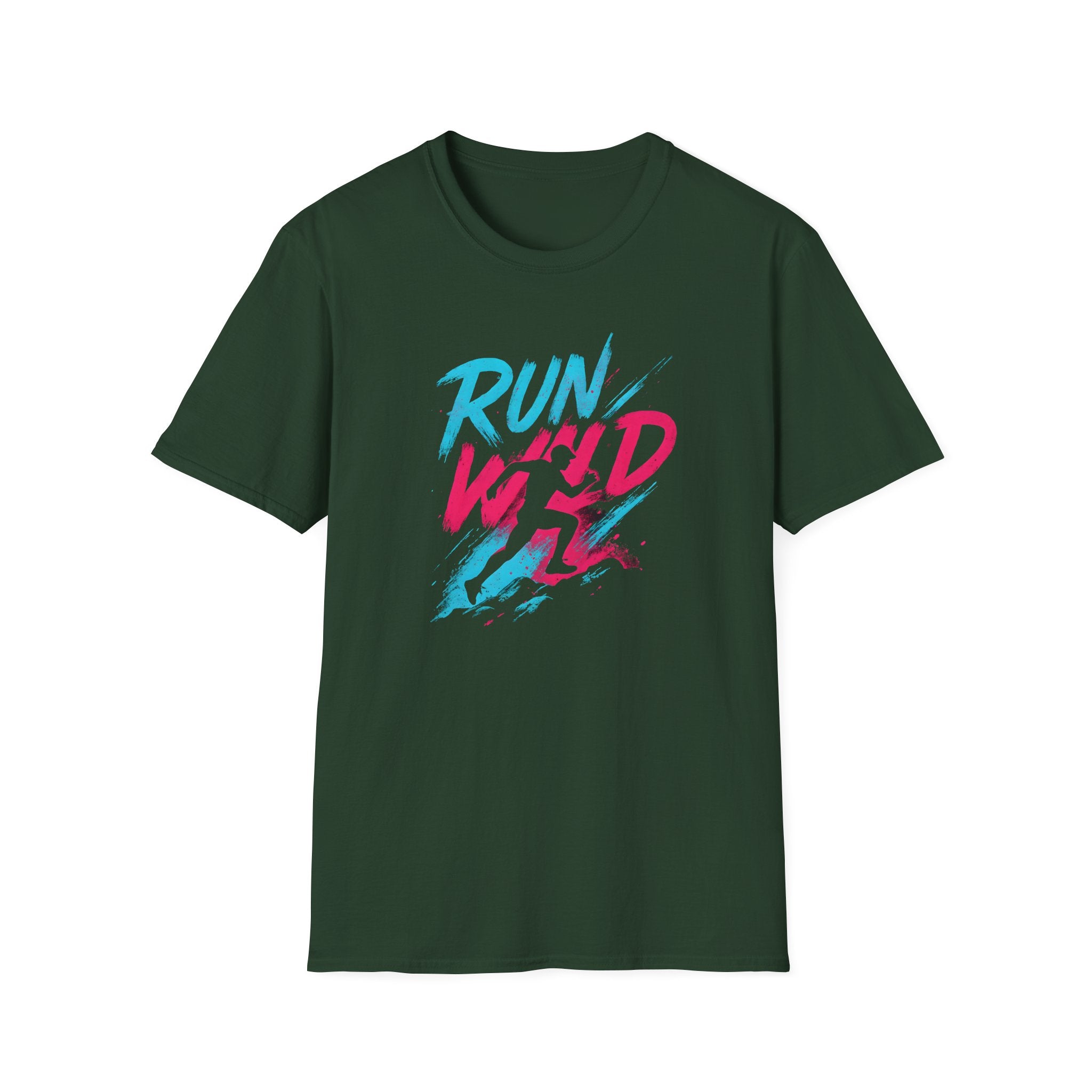 Neon Run Wild Typography T-Shirt