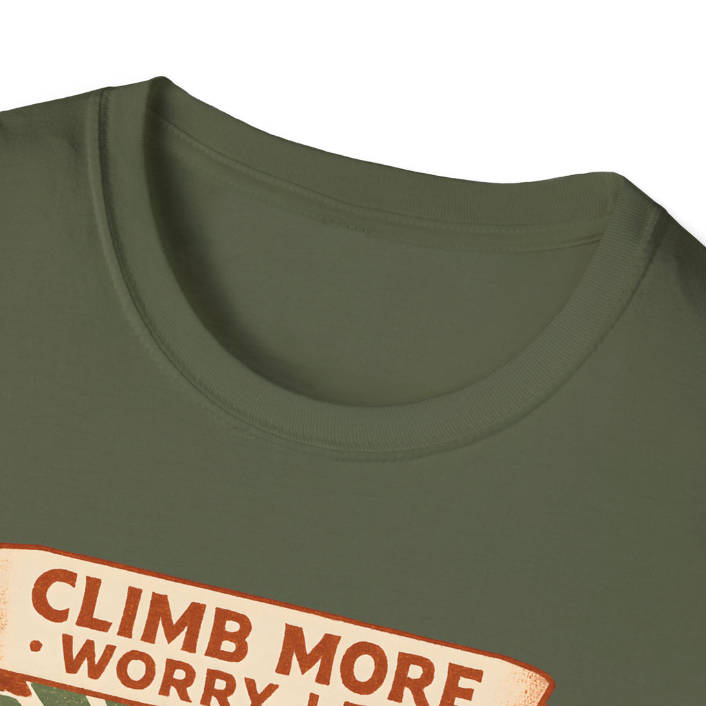Climb More Worry Less/Mountain Climbing Outdoor Tee