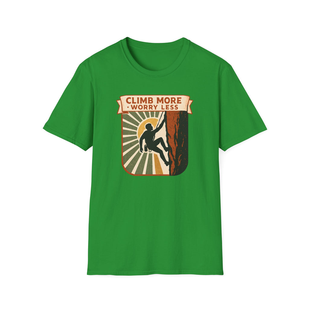 Climb More Worry Less/Mountain Climbing Outdoor Tee