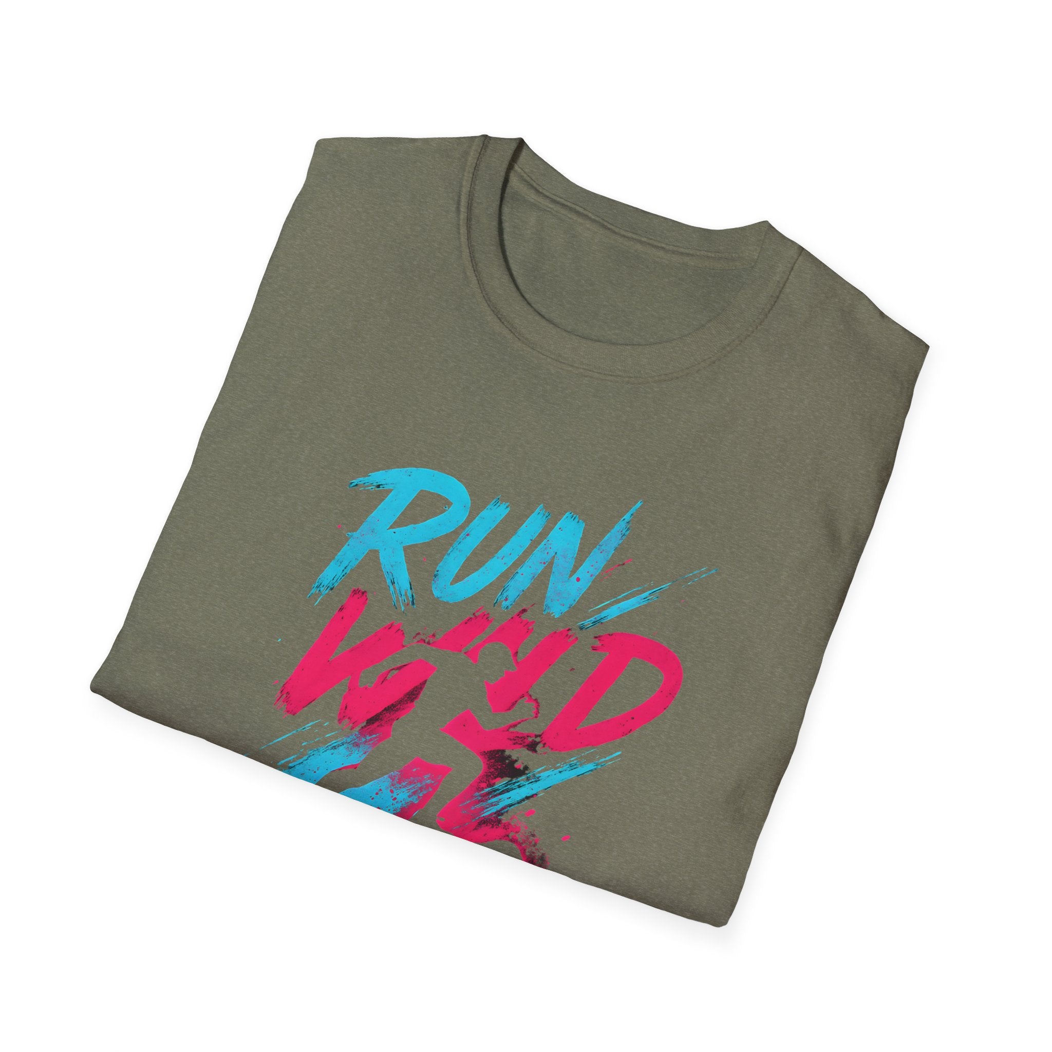 Neon Run Wild Typography T-Shirt