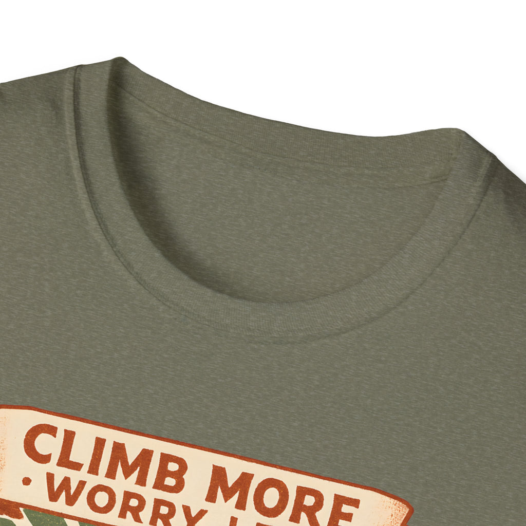Climb More Worry Less/Mountain Climbing Outdoor Tee